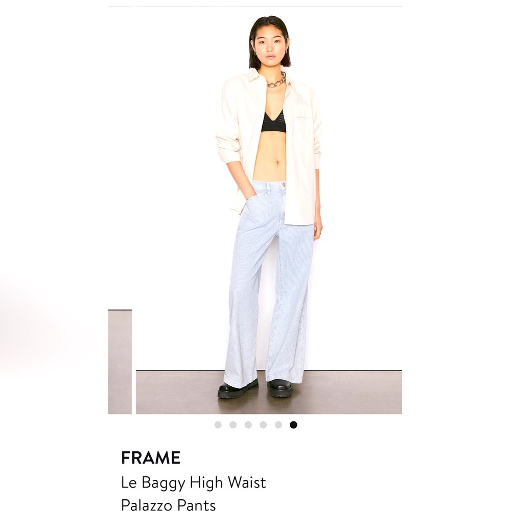 Frame le Baggy Palazzo bleached stripe